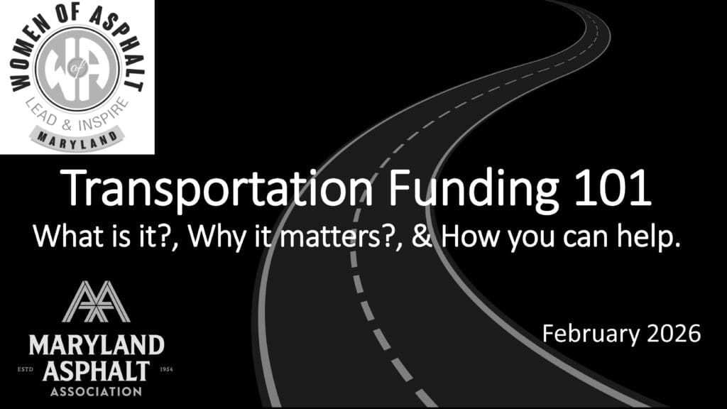 MD WofA Webinar: Transportation Funding 101