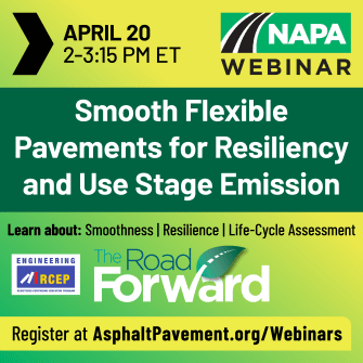 NAPA Webinar: Smooth Flexible Pavements for Resiliency and Use Stage Emission and Cost Savings